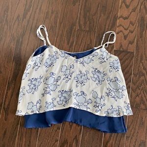 Design Lab juniors XS blue crop top